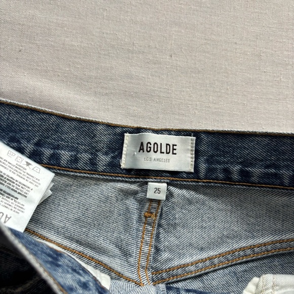 Agolde 90s Pinch High Rise Crop Straight Jeans Endless Size 25 A154D-1206 - Picture 5 of 14
